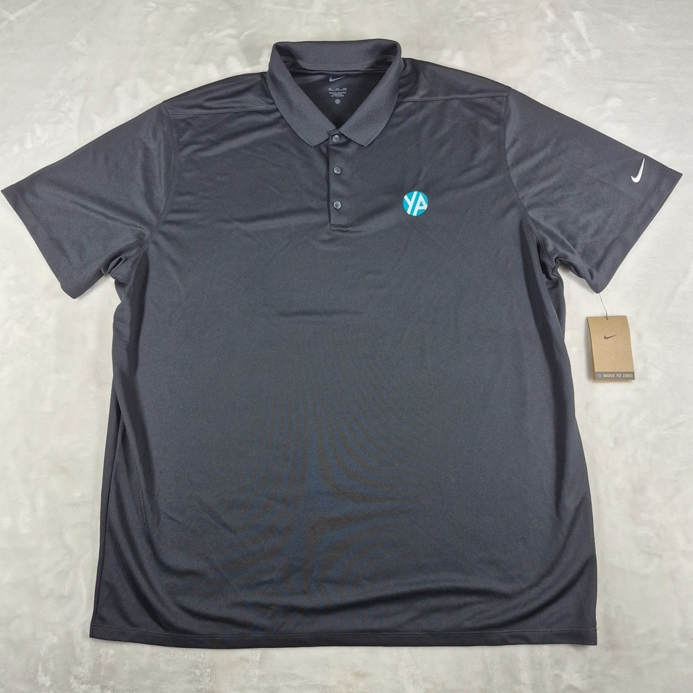 Nike Polo Shirt Men's 3XL XXXL Black Short Sleeve Golf Active FV5507-010 NWT